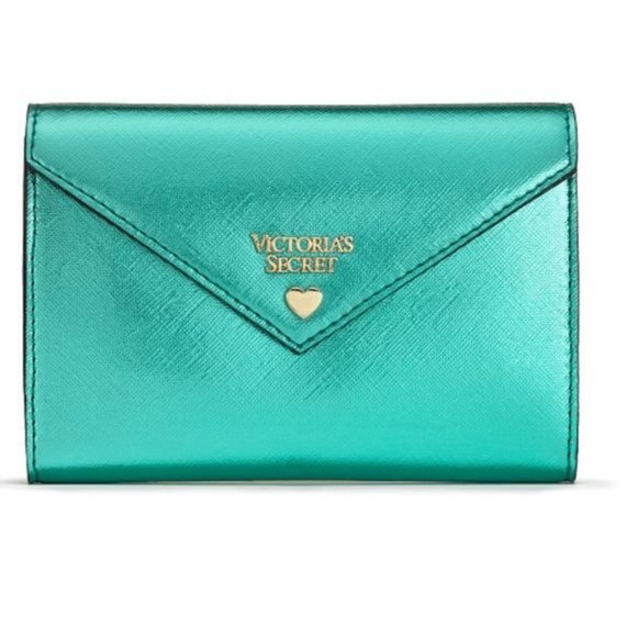 Victoria's Secret Green metallic wallet - Picture 2 of 5